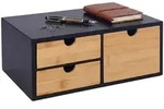 Relaxdays Schubladenbox, Mehrfarbig, Holz, Holzwerkstoff, 33x13.5x21 cm,