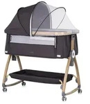 Chipolino Beistellbett, Grau, Metall, 49x84 cm, Babym&ouml;bel, Babybetten,