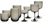 like.Villeroy & Boch Komplett-Gl&auml;ser-Set, Grau, Glas, Essen & Trinken, Gl&auml;ser,