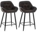 CLP Barhocker, Braun, Metall, 54x93.5x57.5 cm, Esszimmer, Barm&ouml;bel, Barhocker