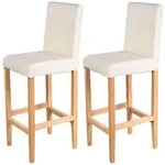 MCW Barhocker, Beige, Holz, 41x112x37 cm, Esszimmer, Barm&ouml;bel, Barhocker