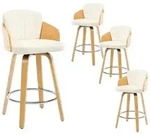 Barhocker, Creme, Textil, 50x92.5x47.5 cm, Esszimmer, Barm&ouml;bel, Barhocker