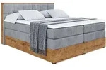 Altdecor Boxspringbett, Grau, Holzwerkstoff, H3 + H4, H&ouml;he ca. 38 cm, 140x200...