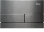 REA Dr&uuml;ckplatte, Titan, Metall, 24x15.5x3.5 cm, Badezimmer, WC Ausstattung