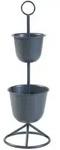 [en.casa] Pflanzenst&auml;nder, Schwarz, Metall, 76.5 cm, Dekoration, Blumen &...
