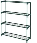 Outsunny Pflanzenregal,, Dunkelgr&uuml;n, Metall, 28x107x89 cm, Wohnzimmer,
