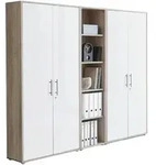 Mid.you Aktenschrank Office Edition - SW Set 10, Wei&szlig;, Sonoma Eiche,...