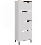 Vicco Schuhkipper, Wei&szlig;, Eiche Artisan, Holzwerkstoff, Rechteckig, 60x167.4x38...