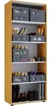 Mid.you Schuhschrank Vandol, Buche, Kunststoff, 4 F&auml;cher, 71x180x37 cm, stehend,