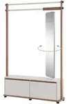 Beautysofa Garderobe, Kaschmir, Hellbraun, Metall, 125x183x30 cm, Garderobe,