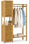 Relaxdays Kleiderst&auml;nder, Hellbraun, Holz, 99x164x29 cm, Garderobe,