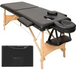 tectake Massageliege, Schwarz, Holz, 61x62x185 cm, Freizeit, Wellness,...
