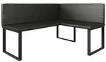 Vicco Eckbank, Schwarz, Textil, Formgebogen, 120x50x150 cm, Esszimmer, B&auml;nke,