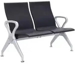 CLP Wartebank, Schwarz, Metall, 118x89x59 cm, Esszimmer, B&auml;nke, Sitzb&auml;nke