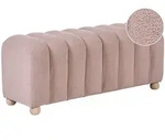 Beliani Polsterbank, Beige, Textil, Kiefer, Rechteckig, 111x45x39 cm, Esszimmer,