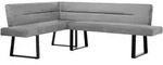 Beautysofa Eckbank, Hellgrau, Metall, L-Form, 212x173 cm, Esszimmer, B&auml;nke,