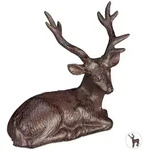 Relaxdays Gartenfigur, Braun, Metall, 14.5x15x8.5 cm, Dekoration, Skulpturen &