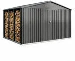 Albatros Ger&auml;tehaus, Anthrazit, Metall, 386.6x204x325.5 cm, Aufbewahrung &