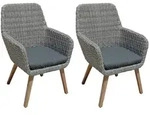 Gardenson Gartensessel, Grau, Dunkelgrau, Hellbraun, Holz, Metall, Kunststoff,