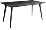 Beliani Gartentisch, Schwarz, Stein, 6-Sitzer, Rechteckig, 90x75x160 cm,