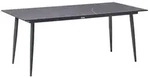 Beliani Gartentisch, Dunkelgrau, Kunststoff, 6-Sitzer, Rechteckig, 90x75x180 cm,