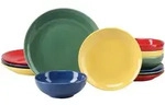 Creatable Tafelservice Joy, Mehrfarbig, Keramik, 12-teilig, Essen & Trinken,
