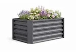 Hochbeet, Schwarz, Metall, 332 L, 120x57x60 cm, Gartenzubeh&ouml;r, Hochbeete