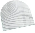 Tulup Glasplatte, Wei&szlig;, Glas, Quadratisch, 100x100x0.4 cm, Kleinm&ouml;bel, Kamine...