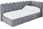 Altdecor Einzellbett, Grau, Textil, 90x200 cm, Kinderzimmer & Jugendzimmer,
