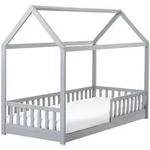 Beliani Kinderbett, Grau, Holz, 90x200 cm, Kinderzimmer & Jugendzimmer,...