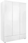 P & B Dreht&uuml;renschrank, Wei&szlig;, Holzwerkstoff, 5 F&auml;cher, 2 Schublade(n)...