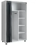 Vicco Kleiderschrank, Wei&szlig;, Holzwerkstoff, 6 F&auml;cher, Rechteckig, 100x168x50...