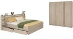 Schlafzimmer, Braun, Holzwerkstoff, 80x200x120 cm, Kinderzimmer & Jugendzimmer,