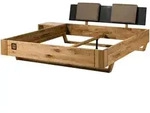 Massivmoebel24 Bett, Natur, Holz, Echtholz,Wildeiche, 1 Schubladen, 180x200 cm,
