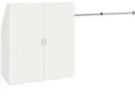 Livetastic Kombischrank, Wei&szlig;, Holzwerkstoff, 90x100x52 cm, Holzm&ouml;bel,