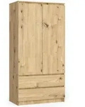 Akord Kleiderschrank, Eiche Artisan, Holzwerkstoff, Nachbildung, Holz Optik, 4