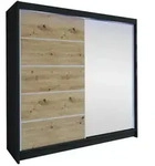 Mirjan24 Schwebet&uuml;renschrank, Braun, Holzwerkstoff, Rechteckig, 180x215x58 cm,