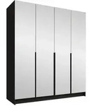 Mirjan24 Kleiderschrank, Schwarz, Holzwerkstoff, 9 F&auml;cher, Rechteckig,...