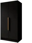 Masseno Dreht&uuml;renschrank, Schwarz, Holzwerkstoff, 4 F&auml;cher, Rechteckig,...