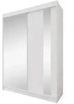 Beautysofa Schwebet&uuml;renschrank, Wei&szlig;, Holzwerkstoff, 6 F&auml;cher, 150x216x61 cm,