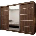 Masseno Schwebet&uuml;renschrank, Nussbaum, Holzwerkstoff, 6 F&auml;cher, 4 Schubladen,