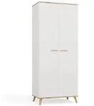 kommodly Kleiderschrank, Wei&szlig;, Holzwerkstoff, 80x195x50 cm, Schlafzimmer,