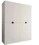 Mirjan24 Dreht&uuml;renschrank, Wei&szlig;, Kunststoff, Rechteckig, 160x203x50 cm,
