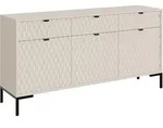 Beautysofa Kommode, Kaschmir, Metall, 3 Schubladen, 150x85x40 cm, Wohnzimmer,
