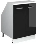 Vicco Dachschr&auml;genschrank, Schwarz Hochglanz, Wei&szlig;, Holzwerkstoff, 1 F&auml;cher,