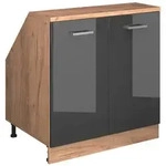 Vicco Dachschr&auml;genschrank, Anthrazit, Eiche, Holzwerkstoff, 1 F&auml;cher,...