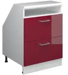 Vicco Dachschr&auml;genschrank, Rot, Wei&szlig;, Holzwerkstoff, 1 F&auml;cher, 2 Schubladen,