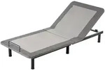 Beliani Lattenrost, Grau, Schwarz, Metall, 80x200 cm, verstellbar, Schlafzimmer,