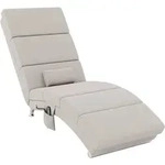 Homcom Massagesessel, Creme, Metall, 1-Sitzer, F&uuml;llung: Schaumstoff, 168x84x56 cm,