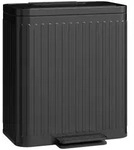 Homcom M&uuml;lleimer, Schwarz, Metall, 36.5x51x45.5 cm, K&uuml;chen,...